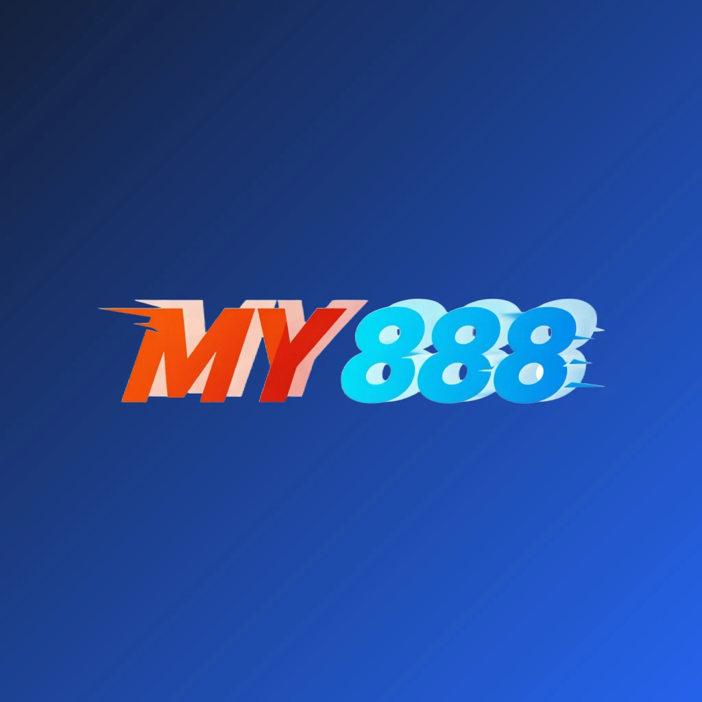 Dynamic sports-style logo for MY 888 featuring bold, sharp shapes and a motion effect with energetic brand identity on a transparent background, designed as a wide horizontal rectangular wordmark for website header Dynamic sports-style logo for MY 888 featuring bold, sharp shapes and a motion effect with energetic brand identity on a transparent background, designed as a wide horizontal rectangular wordmark for website header